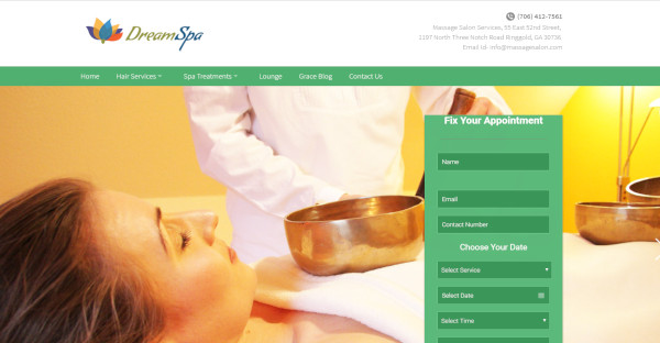 dreamspa beauty and body massage wordpress theme