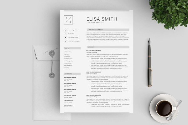 elegant highschool resume template