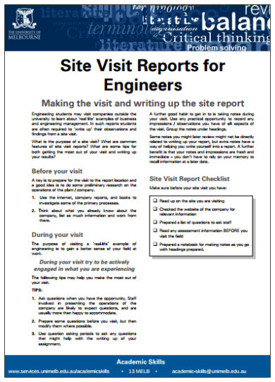 what is site visit data