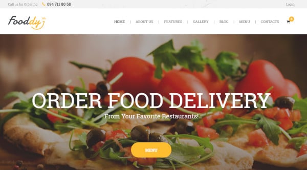 fooddy 24x7 food ordering and delivery wordpress theme