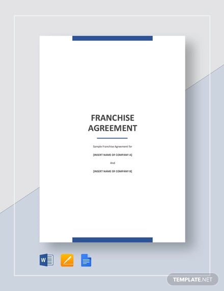 franchise agreement template