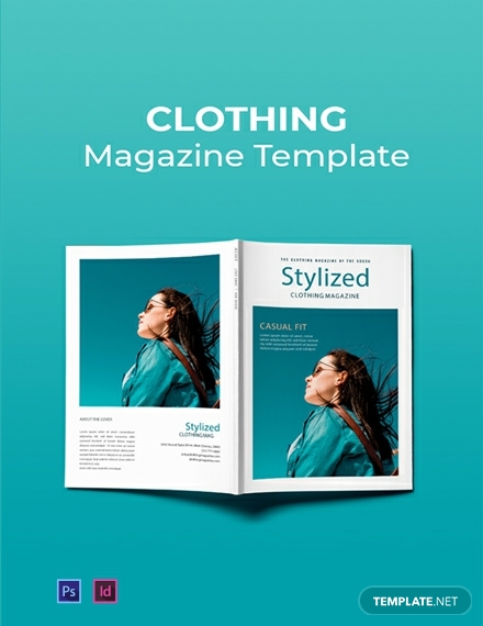 free clothing magazine template 440x570