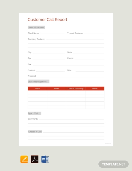 6 Customer Visit Report Templates Word Pages PDF 