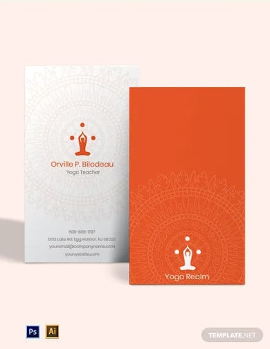 free-elegant-yoga-teacher-business-card-template