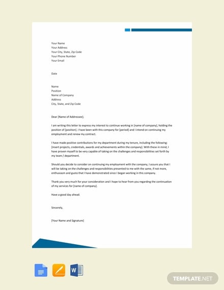 free letter of intent to continue service template 440x570