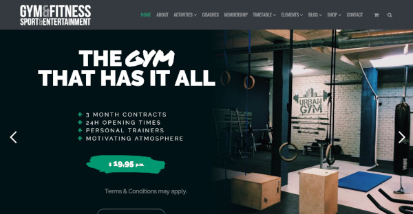 gym fitness – responsive wordpress theme