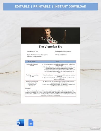 high school lesson note template