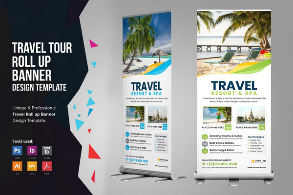 holiday travel rollup banner