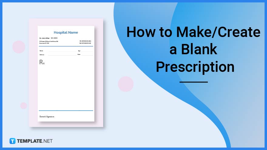 blank prescription form template