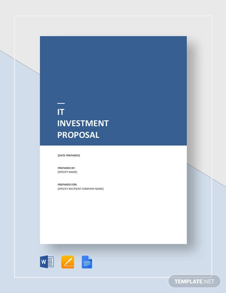 40+ Investment Proposal Templates in MS Word | PDF | Google Docs | Pages