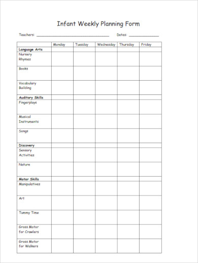 13+ Best Infant Lesson Plan Templates - PDF