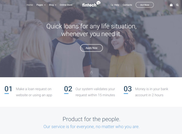 investment fund financial services wordpress theme