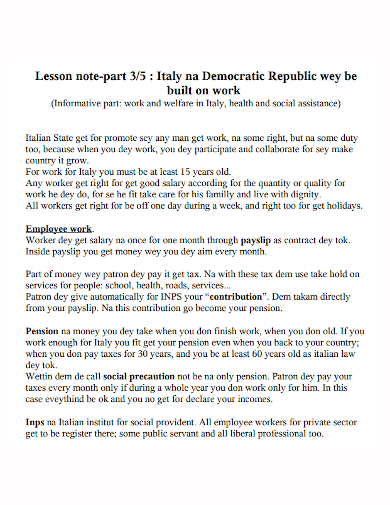 30+ Lesson Note Templates - PDF