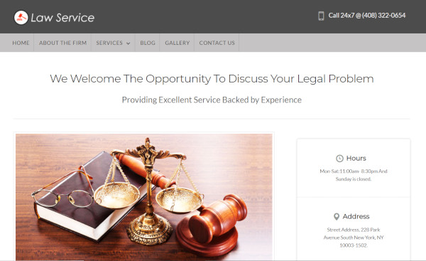 law service – translation ready wordpress theme