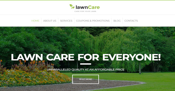 lawn care drag and drops wordpress theme