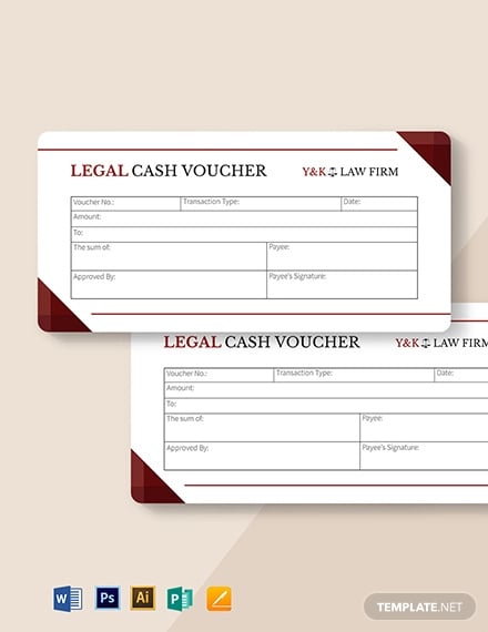 legal cash voucher template