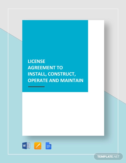 license-agreement-install-construct-operate-maintain-template