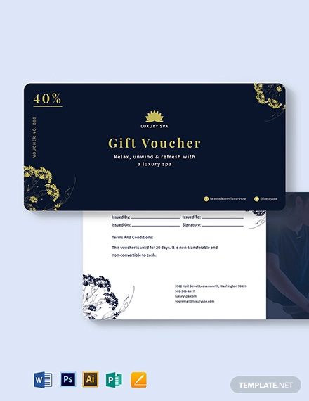 25 Spa Voucher Templates PSD AI Word 25 Spa Voucher Templates PSD AI Word