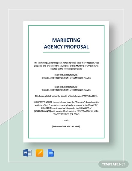 Marketing Proposal Template 31  Free Word Excel PDF Format Download