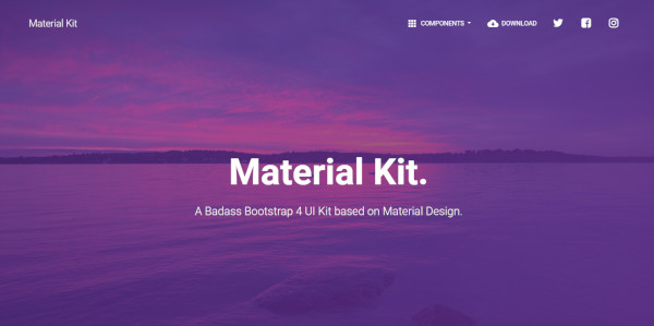 material kit bootstrap wordpress theme