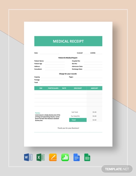 medical receipt