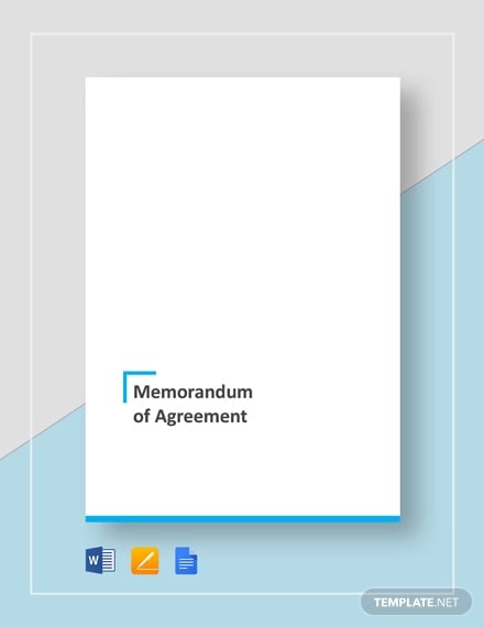 memorandum of agreement template