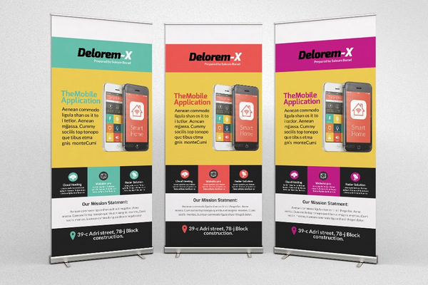 mobile app business roll up banners