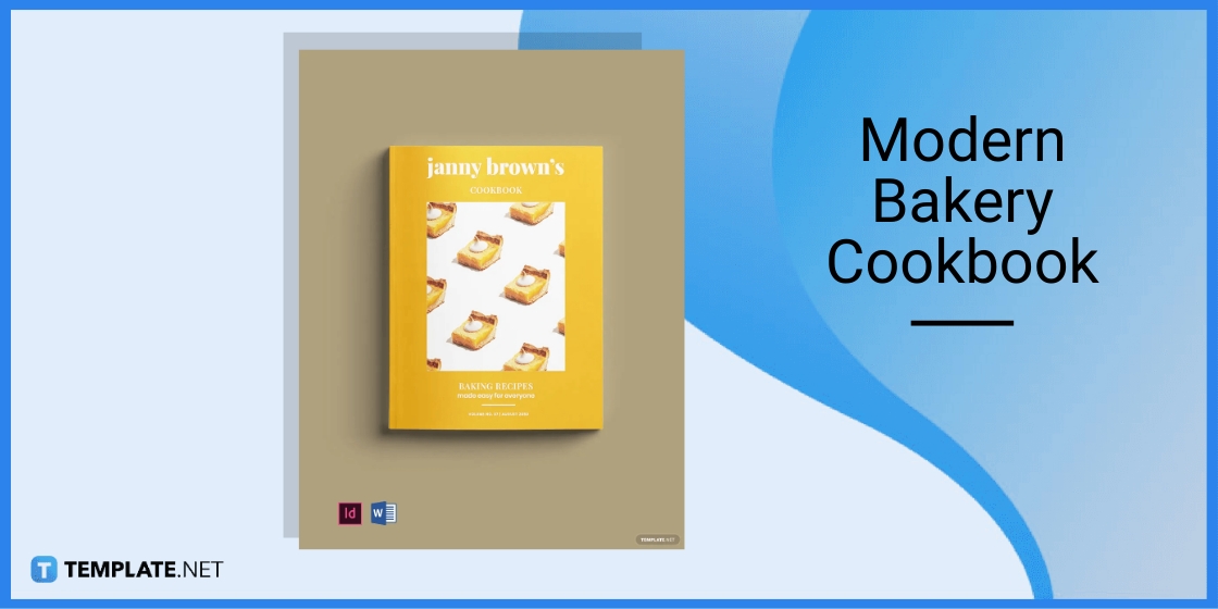 modern bakery cookbook template