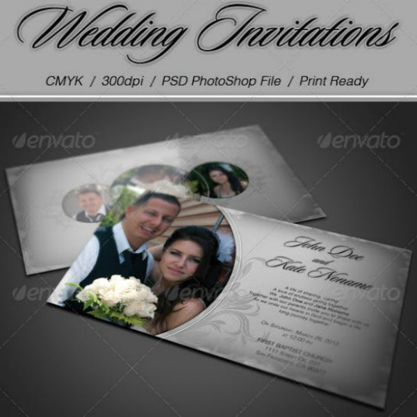 modern photo wedding invitation design