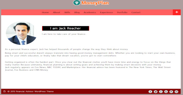 money plan financial advisor wordpress theme