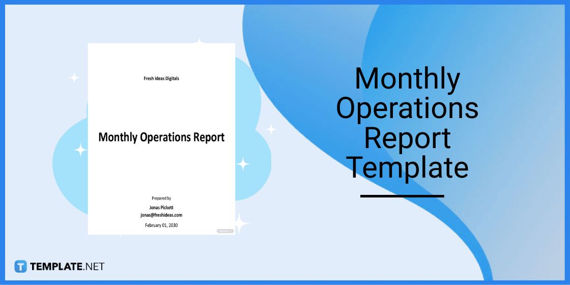 monthly operations report template