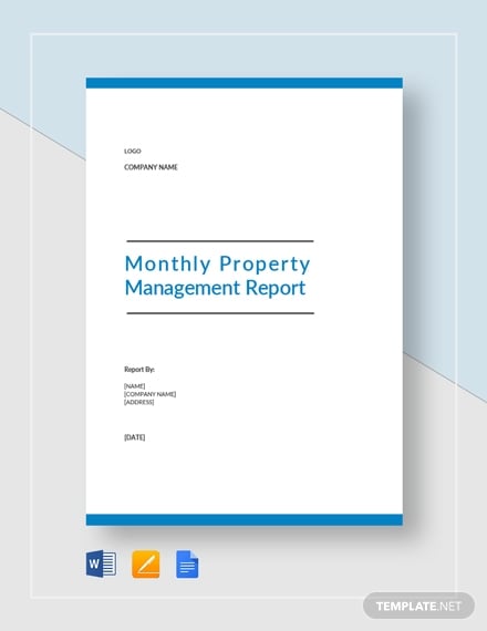 monthly property management report template