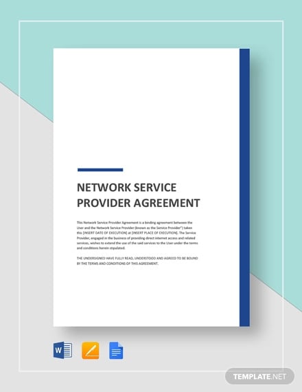network services provider agreement template