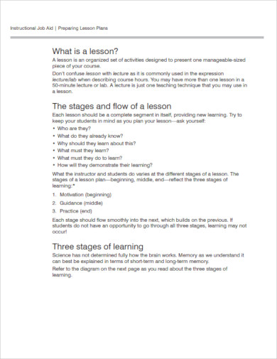 lesson plan format for nursing tutor