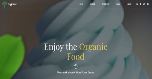 organic food – retina ready wordpress theme