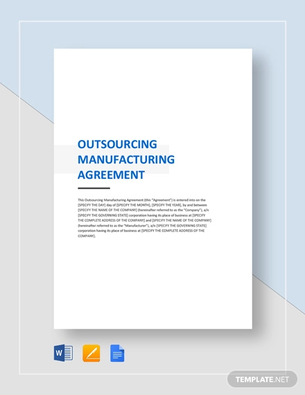 7+ Manufacturing Agreement Contracts - PDF, Google Docs, Apple Pages ...