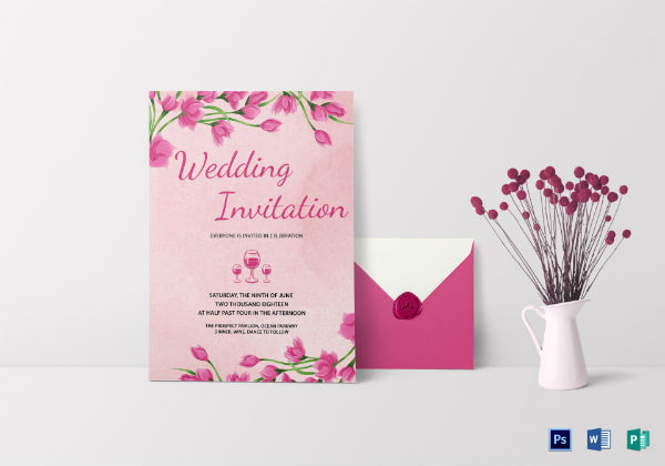 pink-floral-wedding-invitation-card-template