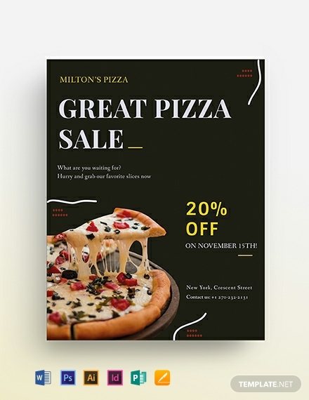 pizza sale flyer template