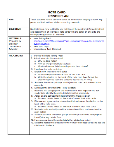30+ Lesson Note Templates - PDF