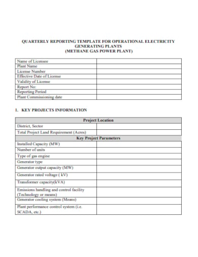 quarterly operations report template