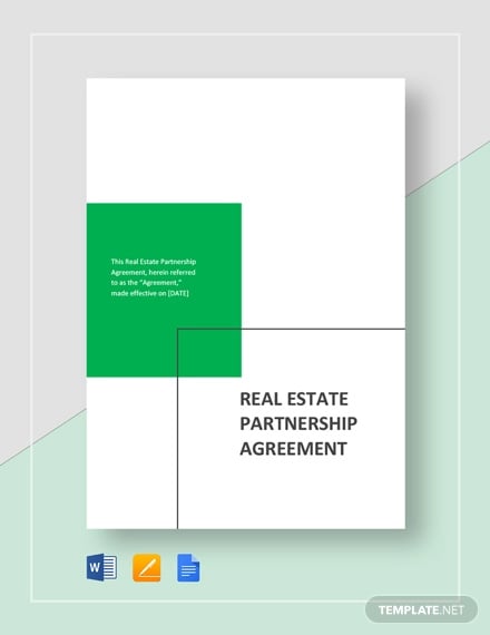 7 Free Real Estate Partnership Agreement Templates Pdf Word