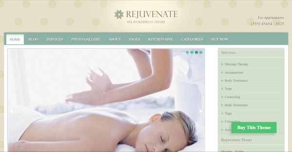 rejuvenate – wordpress theme for spa salon