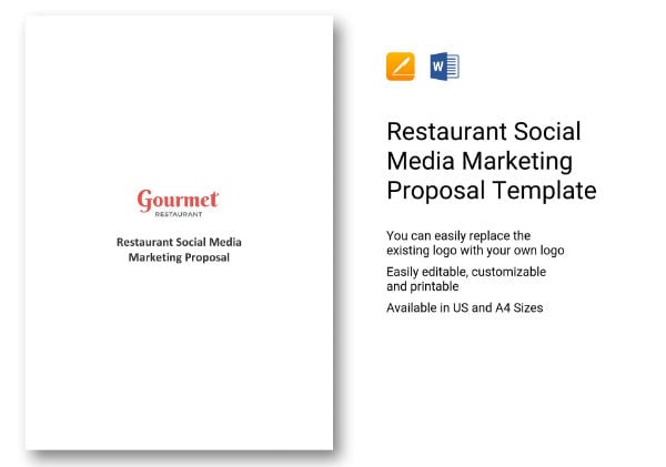 restaurant social media marketing proposal template