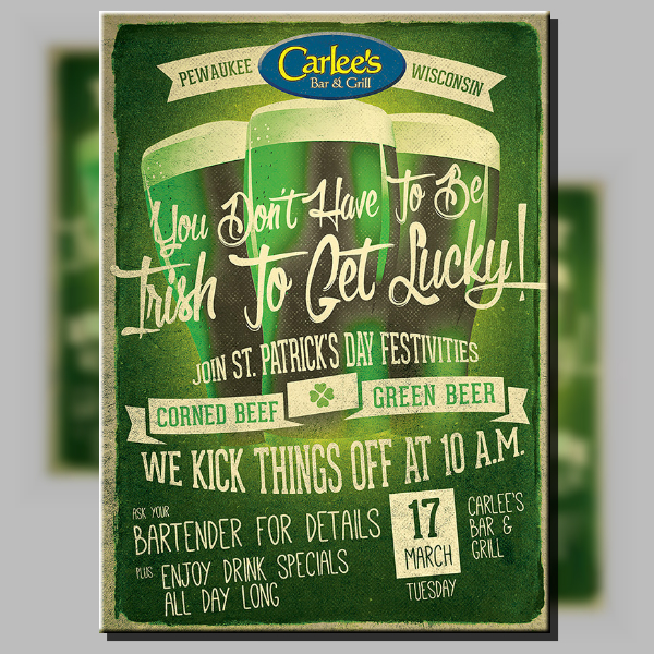 rustic st patricks day poster format