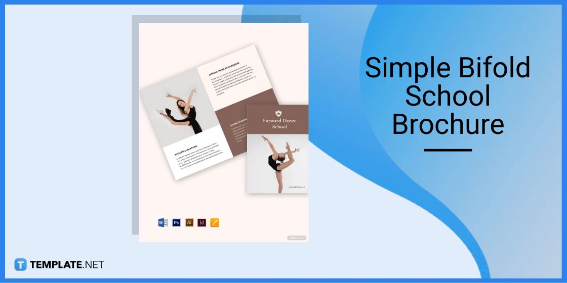simple bifold school brochure template