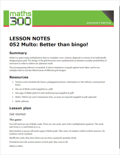30+ Lesson Note Templates - PDF