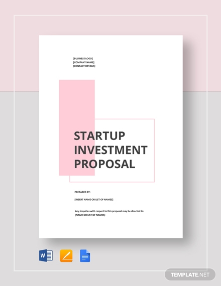 startup investment proposal