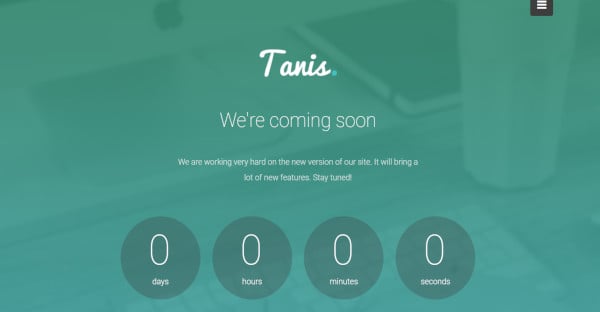 tanis – fullscreen supported wordpress theme