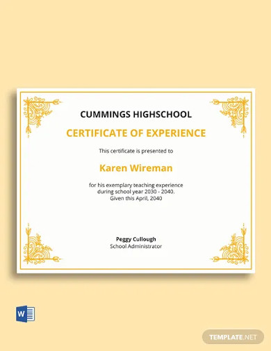 teaching-experience-certificate-template