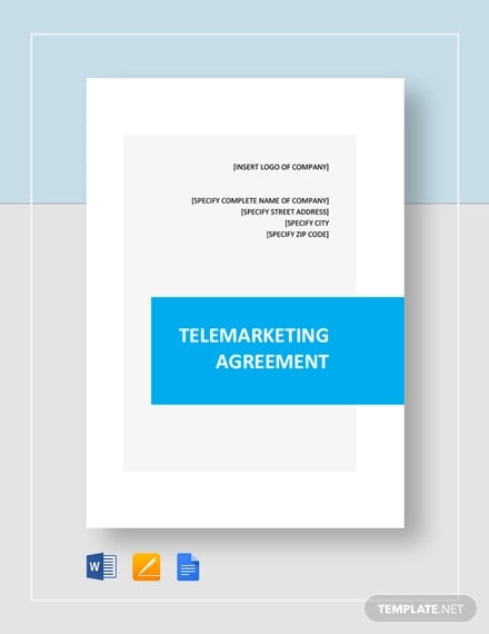 telemarketing agreement template
